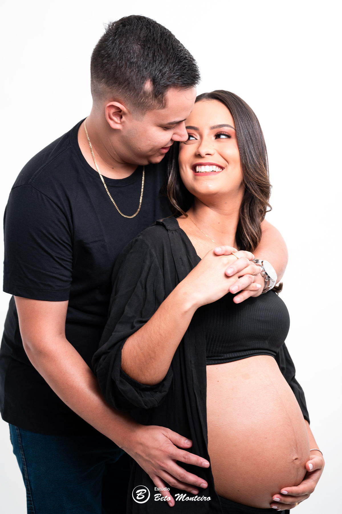 Book Gestante e Família em Curitiba - Book de gestante em estúdio - ensaio de gestante - book em estúdio - sessão fotográfica - Grávida - Gestação - Sessão de gestante - Estúdio Beto Monteiro - Jady - Daniel - Samuel