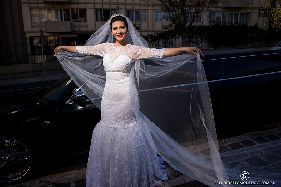 Casamento Nayara e Angelo - Mansão Merano - Curitiba - Fotografia e Filmagem - Estudio Beto Monteiro - Noiva limousine